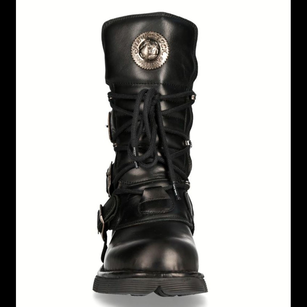New Rock - M-1473-S1 Bottes - Noir/Couleur argent